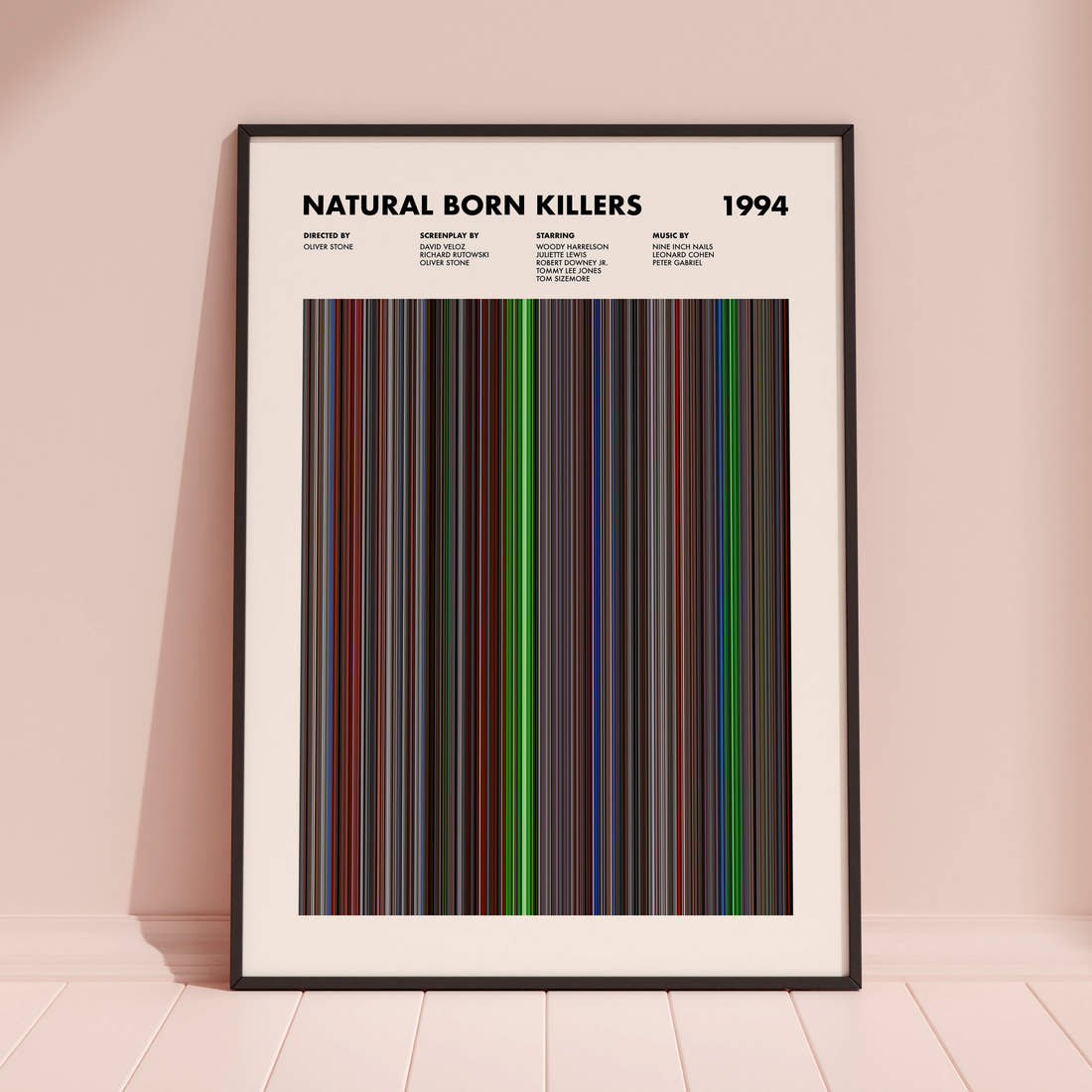 Natural Born Killers Movie Barcode Poster