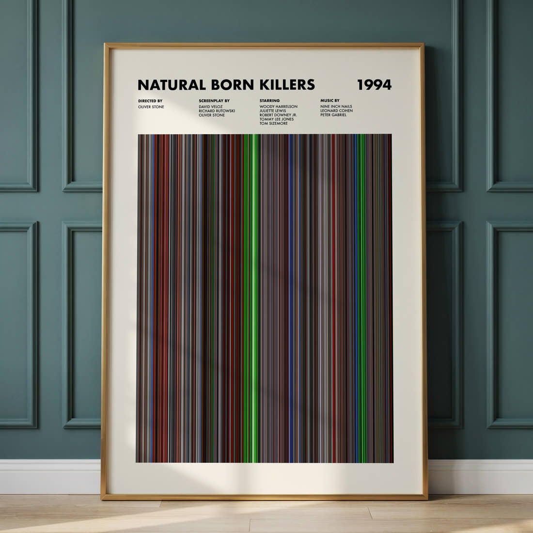 Natural Born Killers Movie Barcode Poster