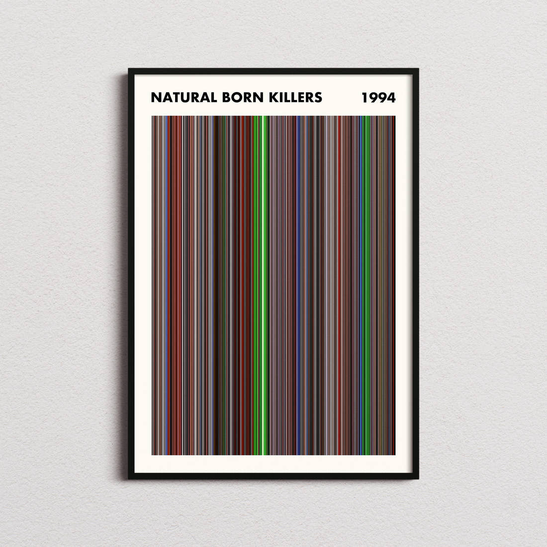 Natural Born Killers Movie Barcode Poster - Simplified