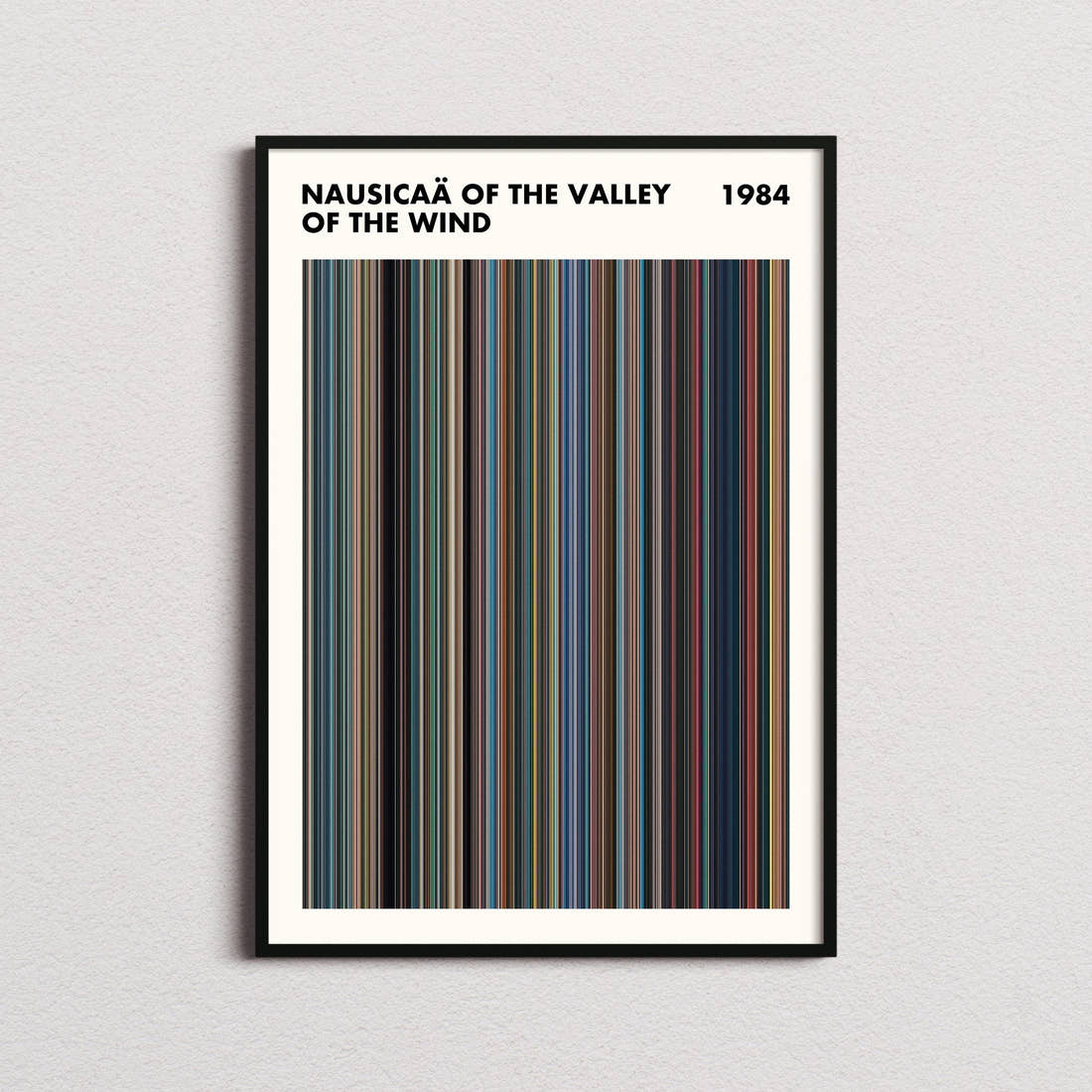 Nausicaä of the Valley of the Wind Movie Barcode Poster - Simplified