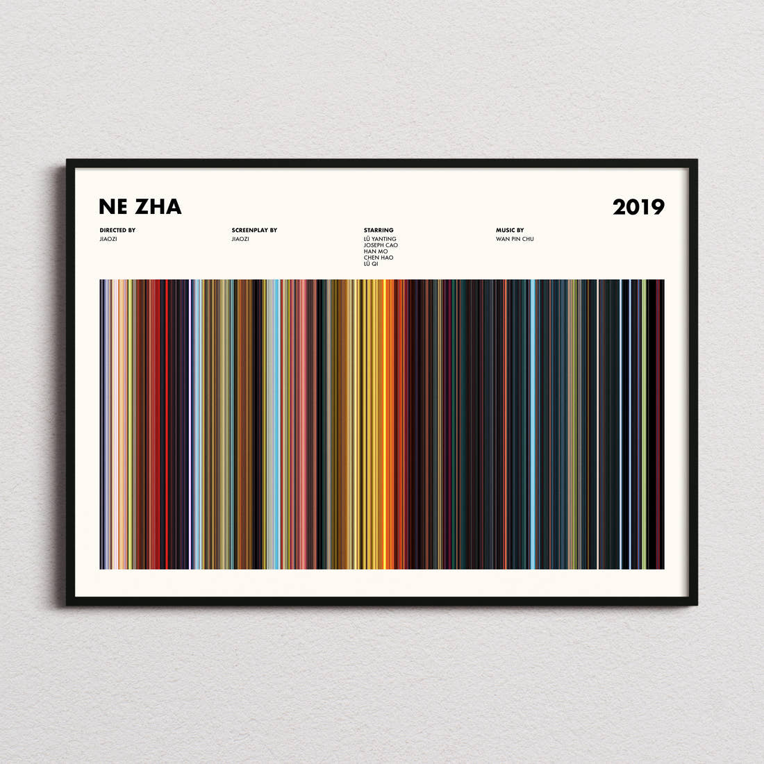 Ne Zha Movie Barcode Poster