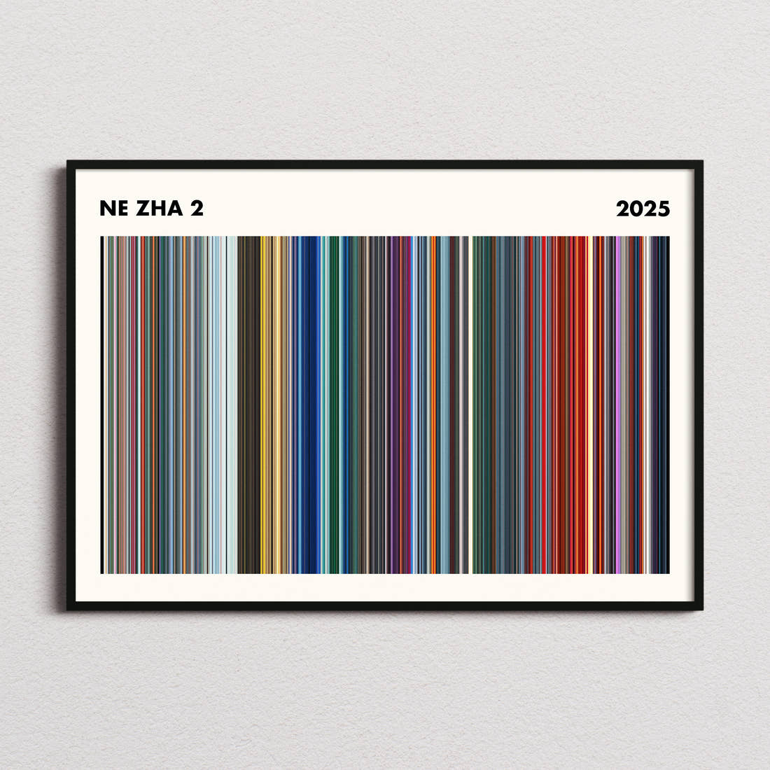 Ne Zha 2 Movie Barcode Poster - Simplified