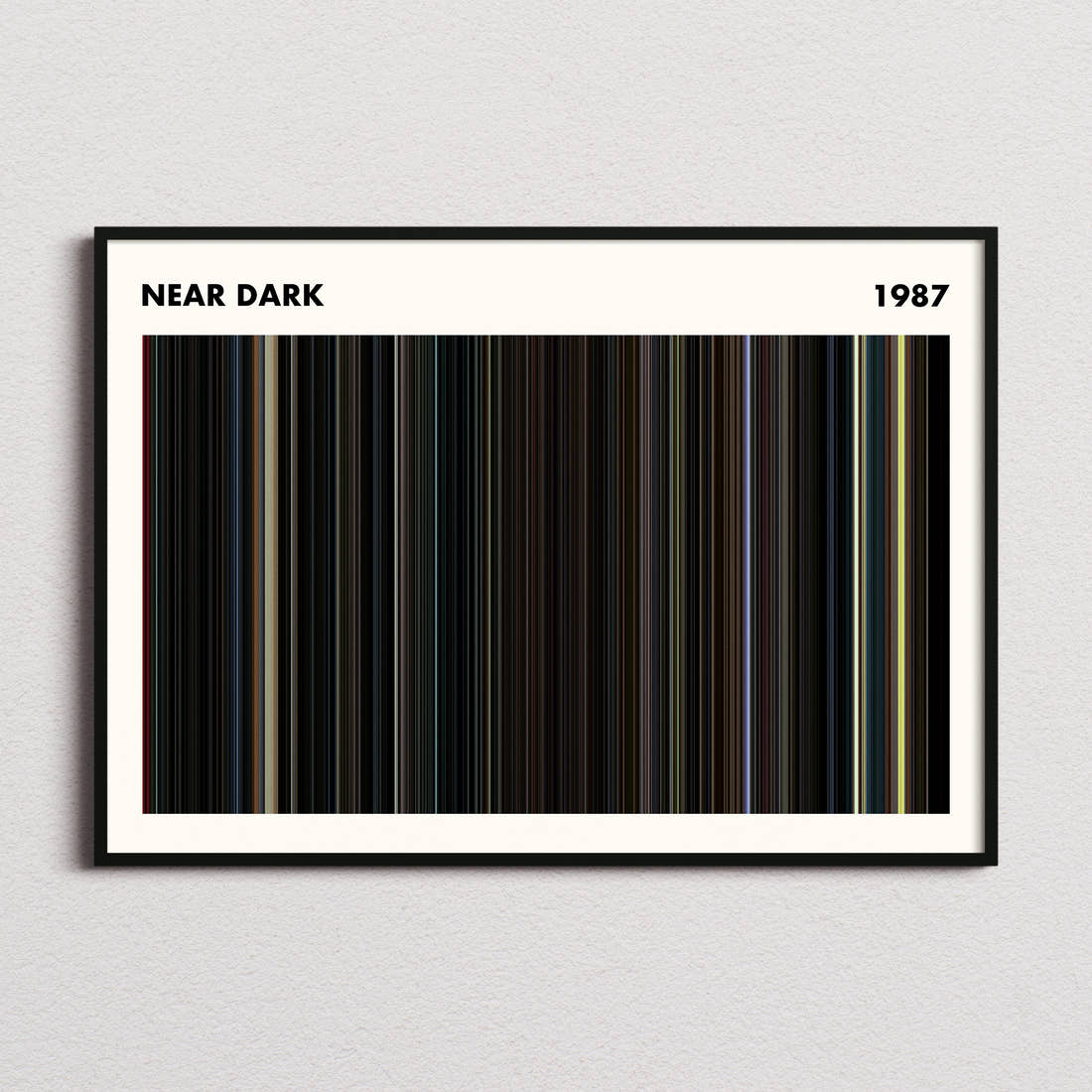 Near Dark Movie Barcode Poster - Simplified