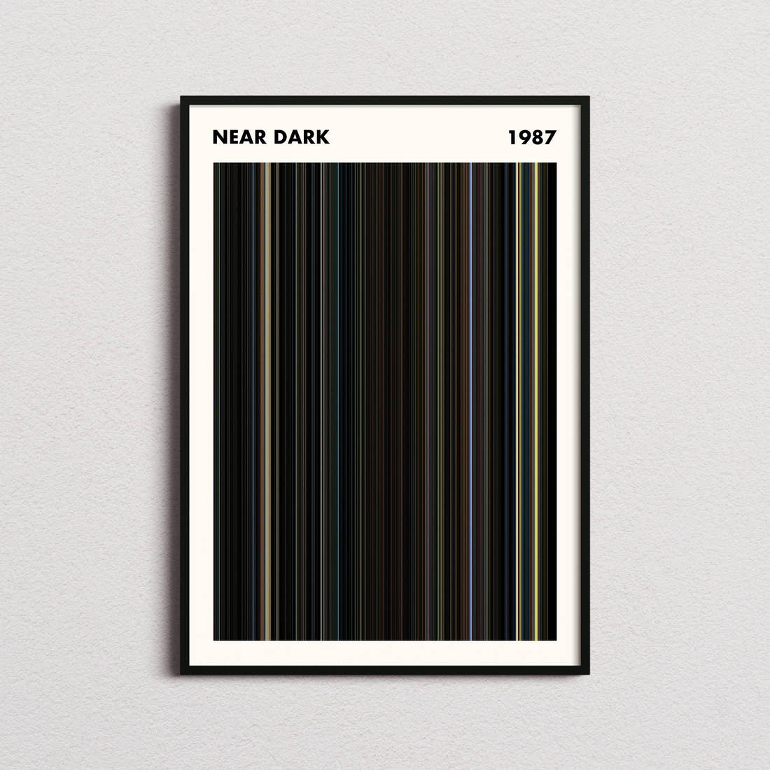 Near Dark Movie Barcode Poster - Simplified