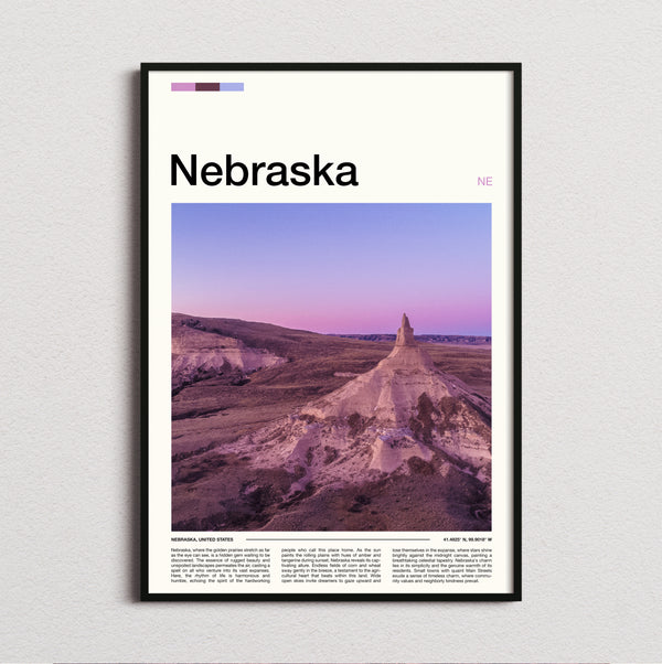 Nebraska - Chimney Rock - Travel Print