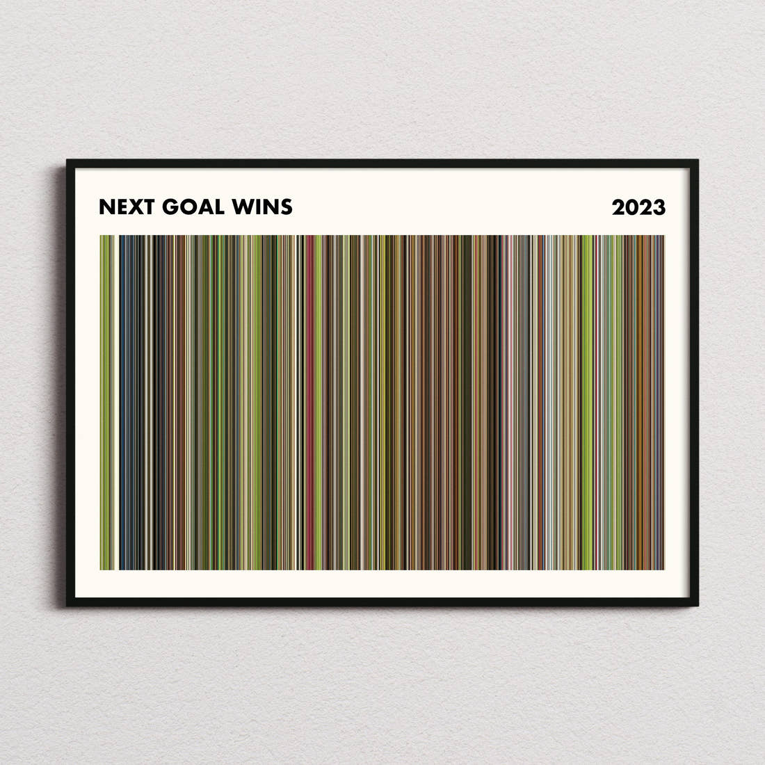 Next Goal Wins Movie Barcode Poster - Simplified