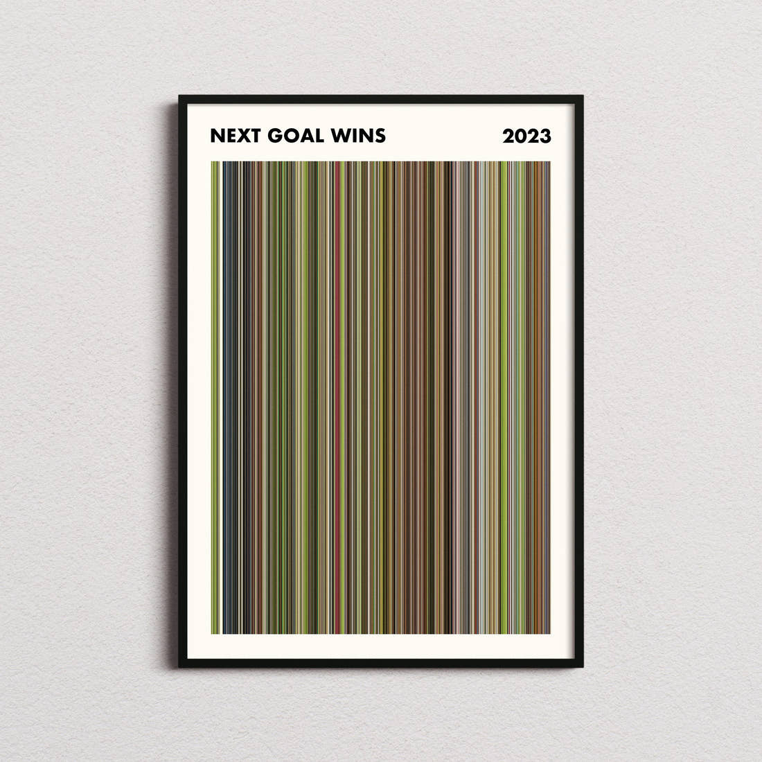 Next Goal Wins Movie Barcode Poster - Simplified