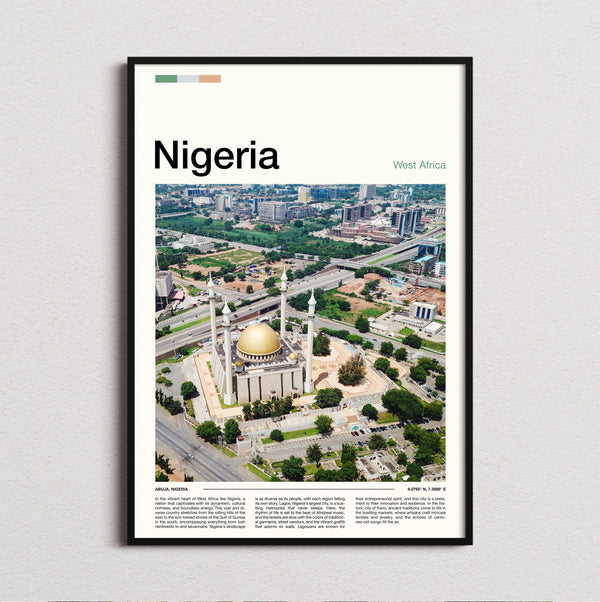 Nigeria - Mosque With Golden Dome - Travel Print