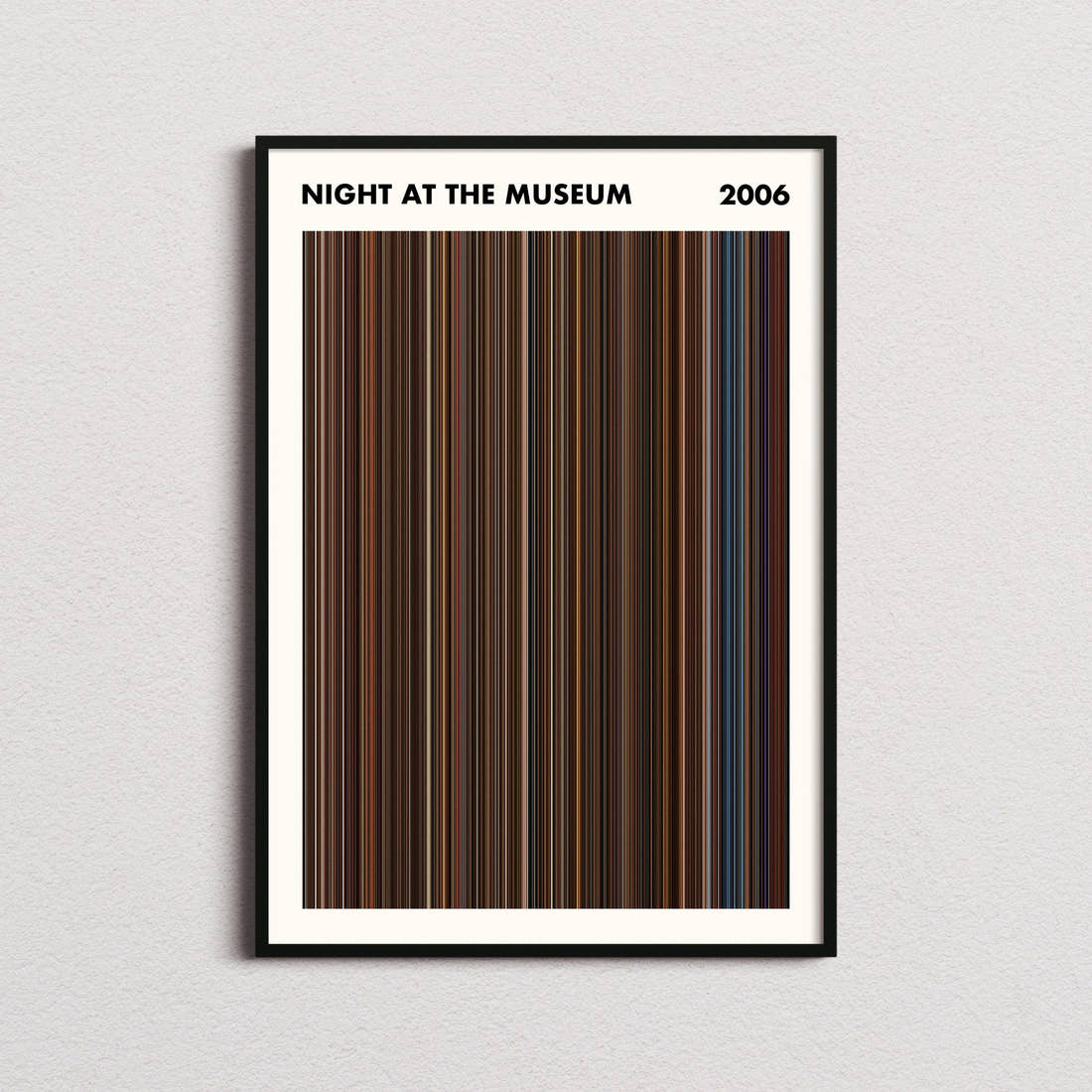 Night at the Museum Movie Barcode Poster - Simplified
