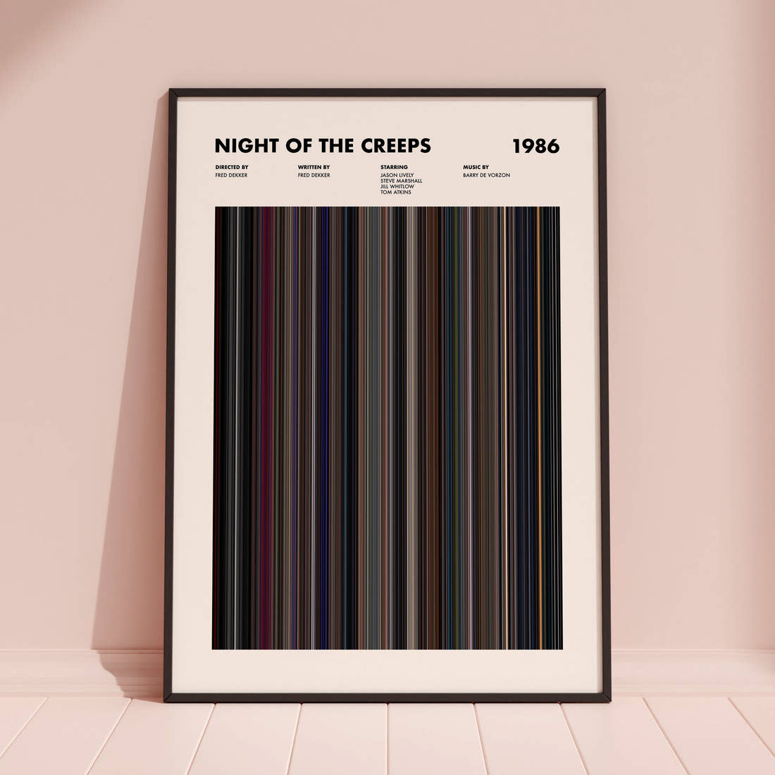 Night of the Creeps Movie Barcode Poster