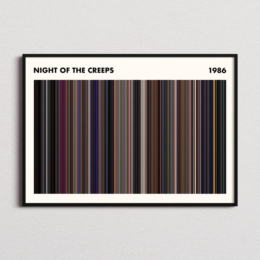 Night of the Creeps Movie Barcode Poster - Simplified