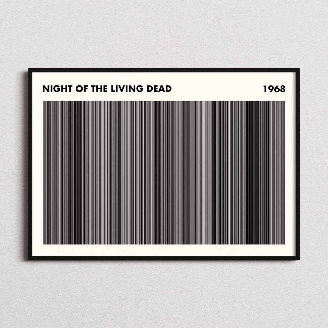 Night of the Living Dead Movie Barcode Poster - Simplified