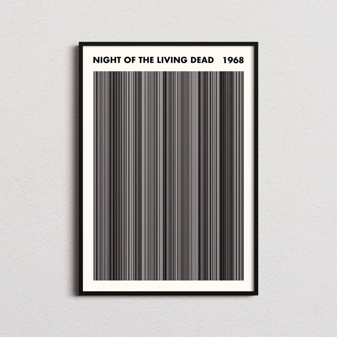 Night of the Living Dead Movie Barcode Poster - Simplified