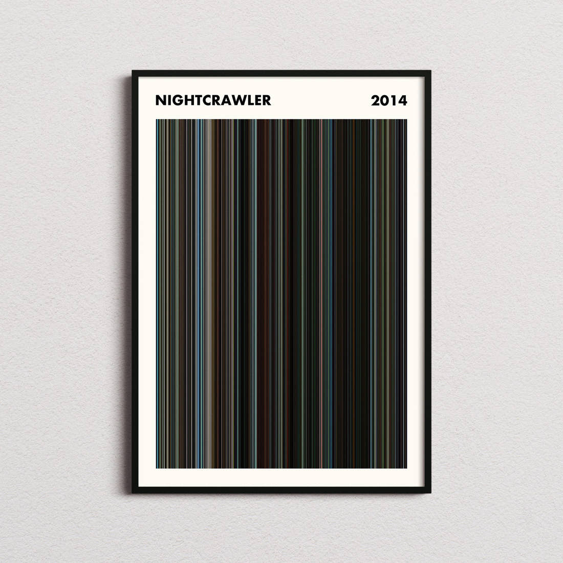 Nightcrawler Movie Barcode Poster - Simplified