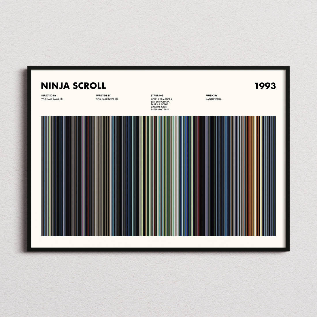 Ninja Scroll Movie Barcode Poster