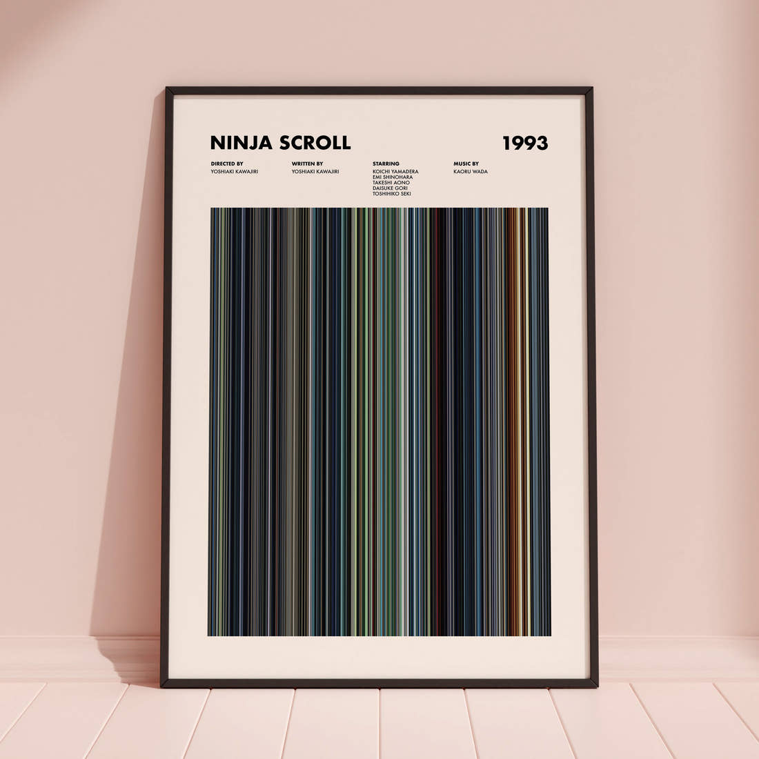 Ninja Scroll Movie Barcode Poster