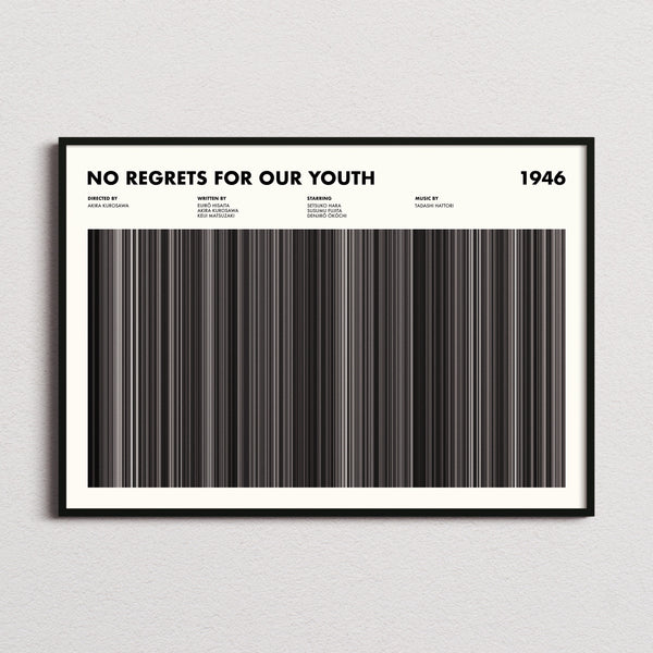 No Regrets For Our Youth Movie Barcode Poster