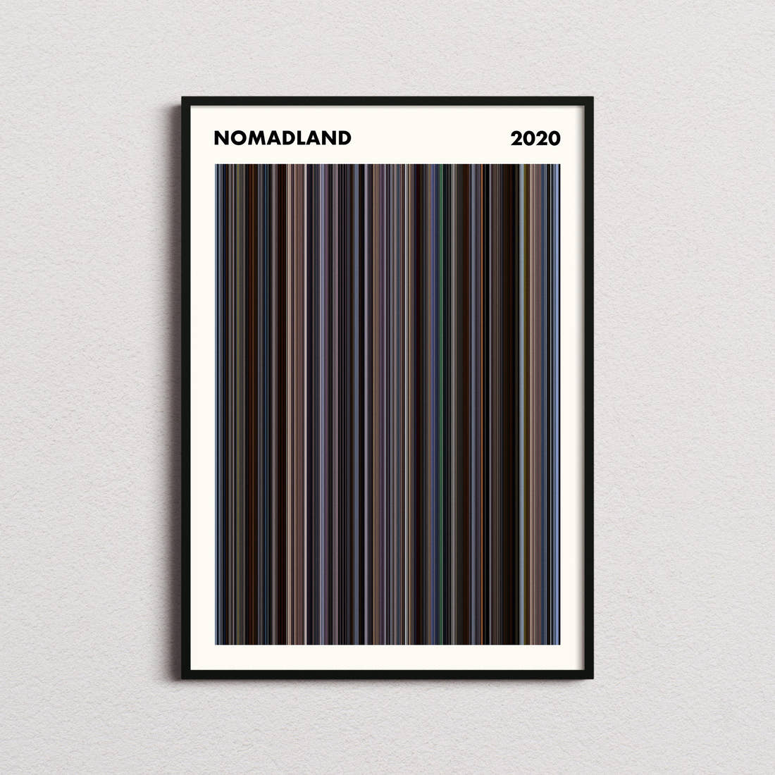 Nomadland Movie Barcode Poster - Simplified