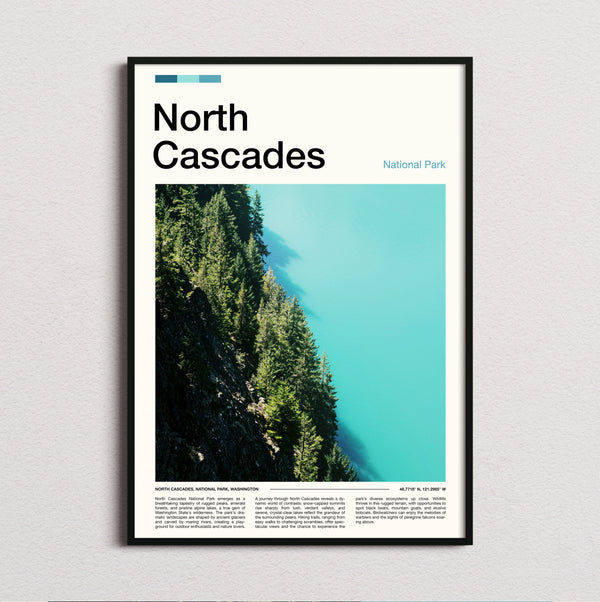 North Cascades - Turquoise Lake And Forest - Travel Print