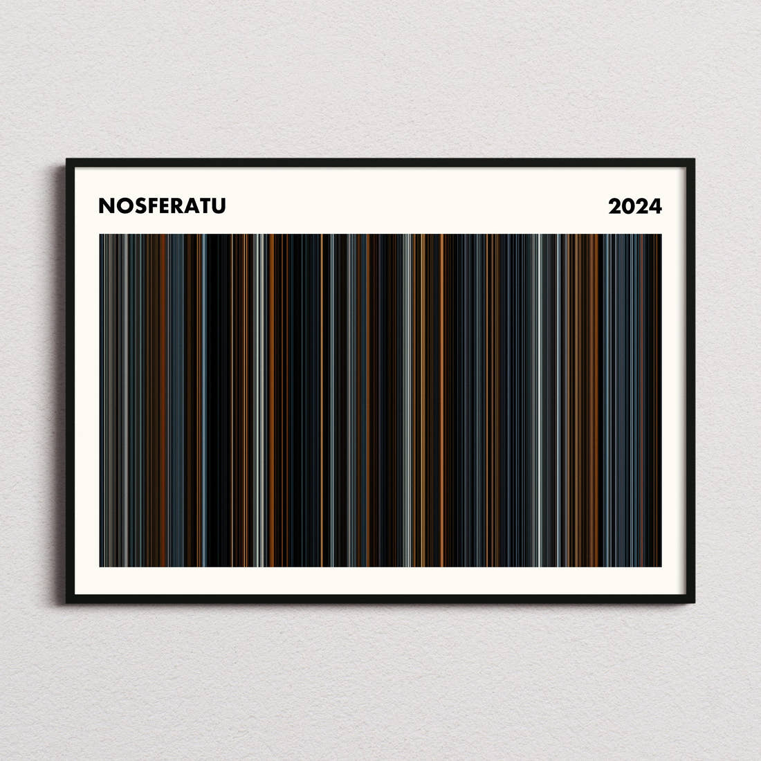 Nosferatu Movie Barcode Poster - Simplified