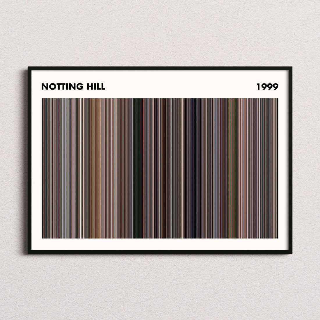 Notting Hill Movie Barcode Poster - Simplified