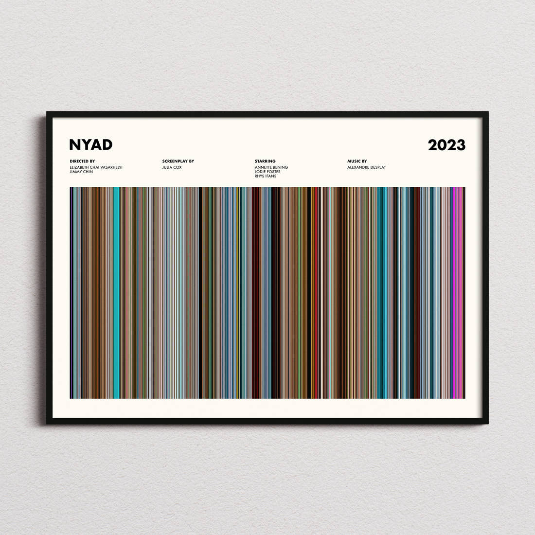 Nyad Movie Barcode Poster
