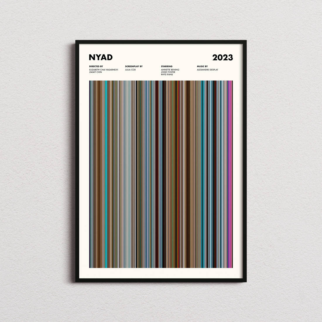 Nyad Movie Barcode Poster