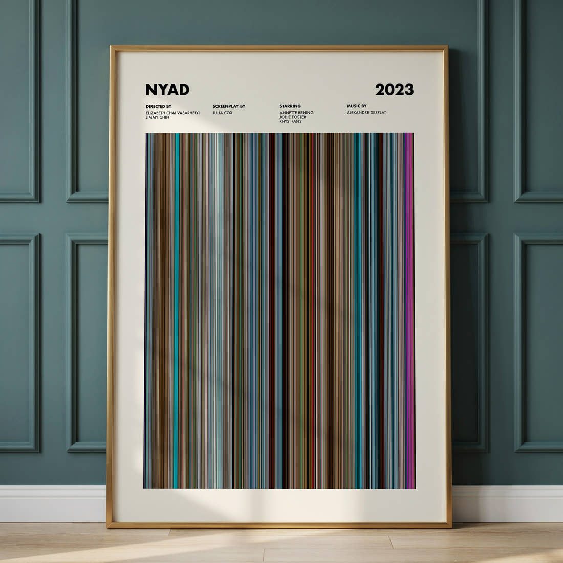 Nyad Movie Barcode Poster