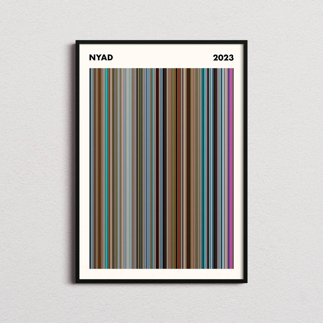 Nyad Movie Barcode Poster - Simplified