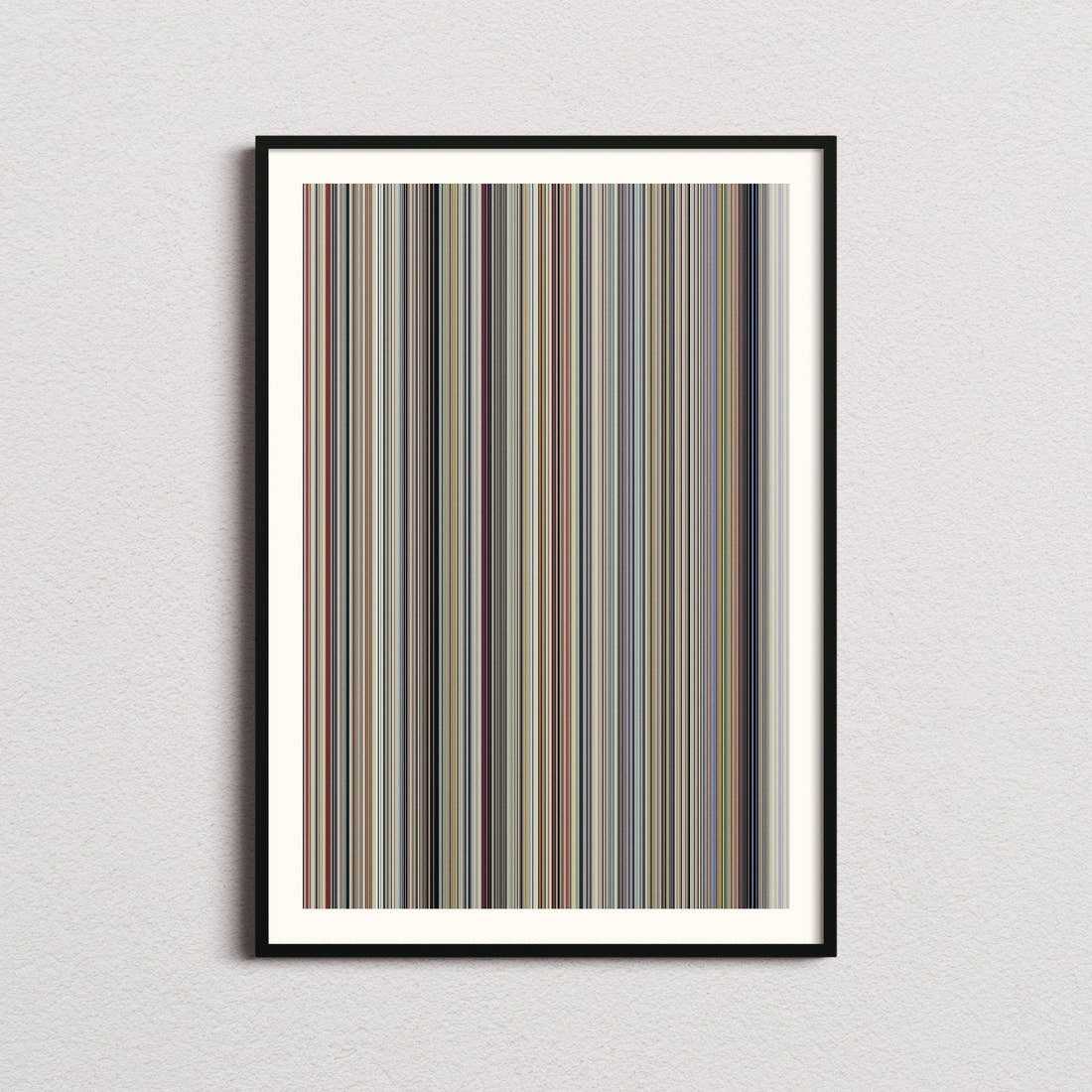 Ocean Waves Movie Barcode Poster - Barcode Only
