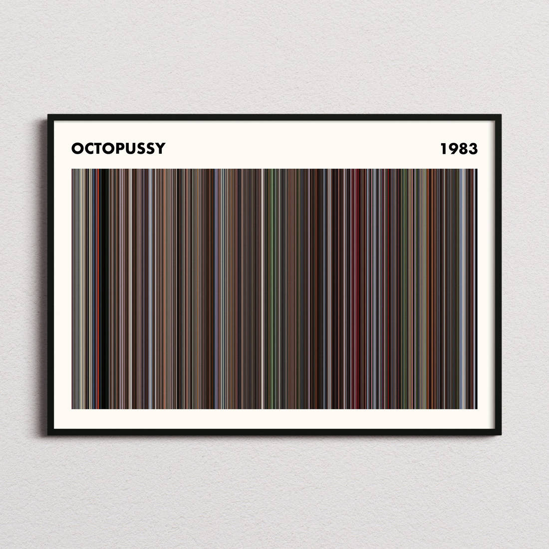 Octopussy Movie Barcode Poster - Simplified