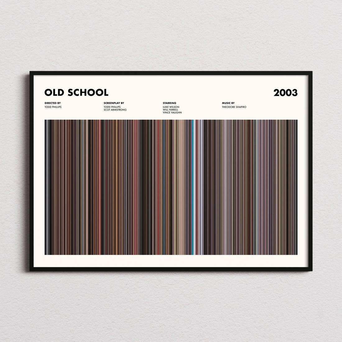 Old School Movie Barcode Poster