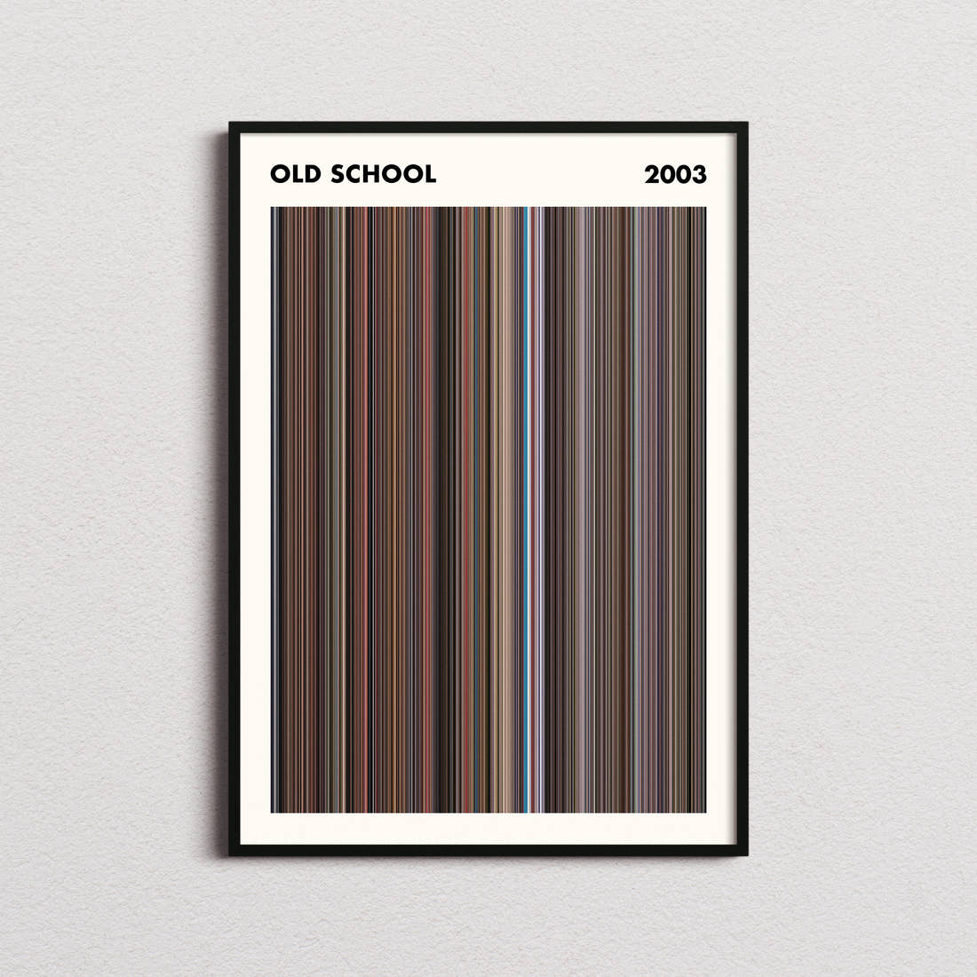 Old School Movie Barcode Poster - Simplified