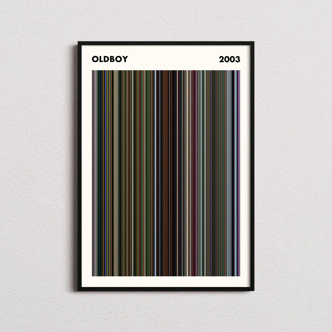 Oldboy 2003 Movie Barcode Poster - Simplified