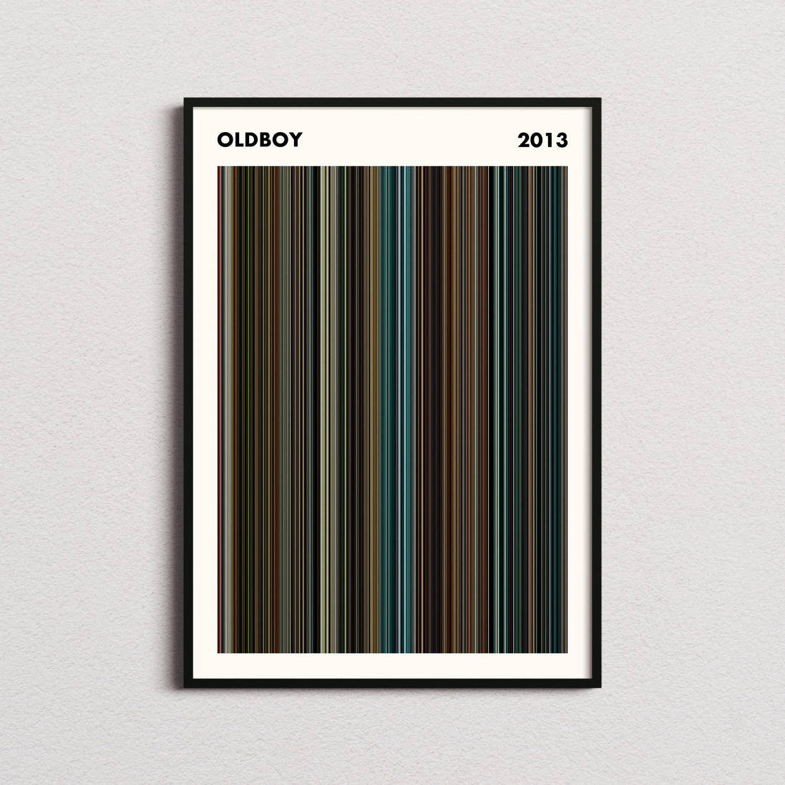Oldboy 2013 Movie Barcode Poster - Simplified