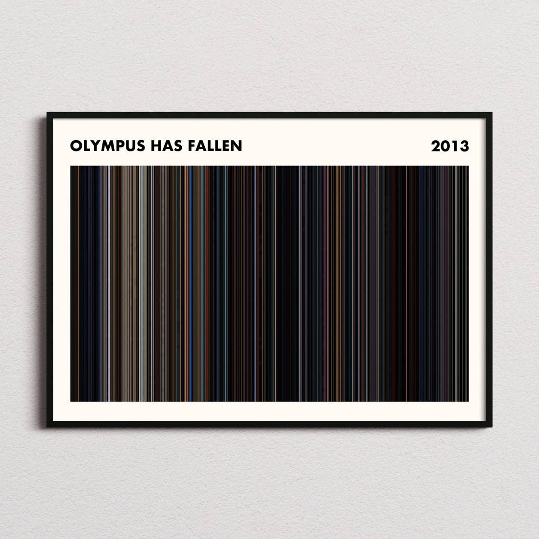 Olympus Has Fallen Movie Barcode Poster - Simplified
