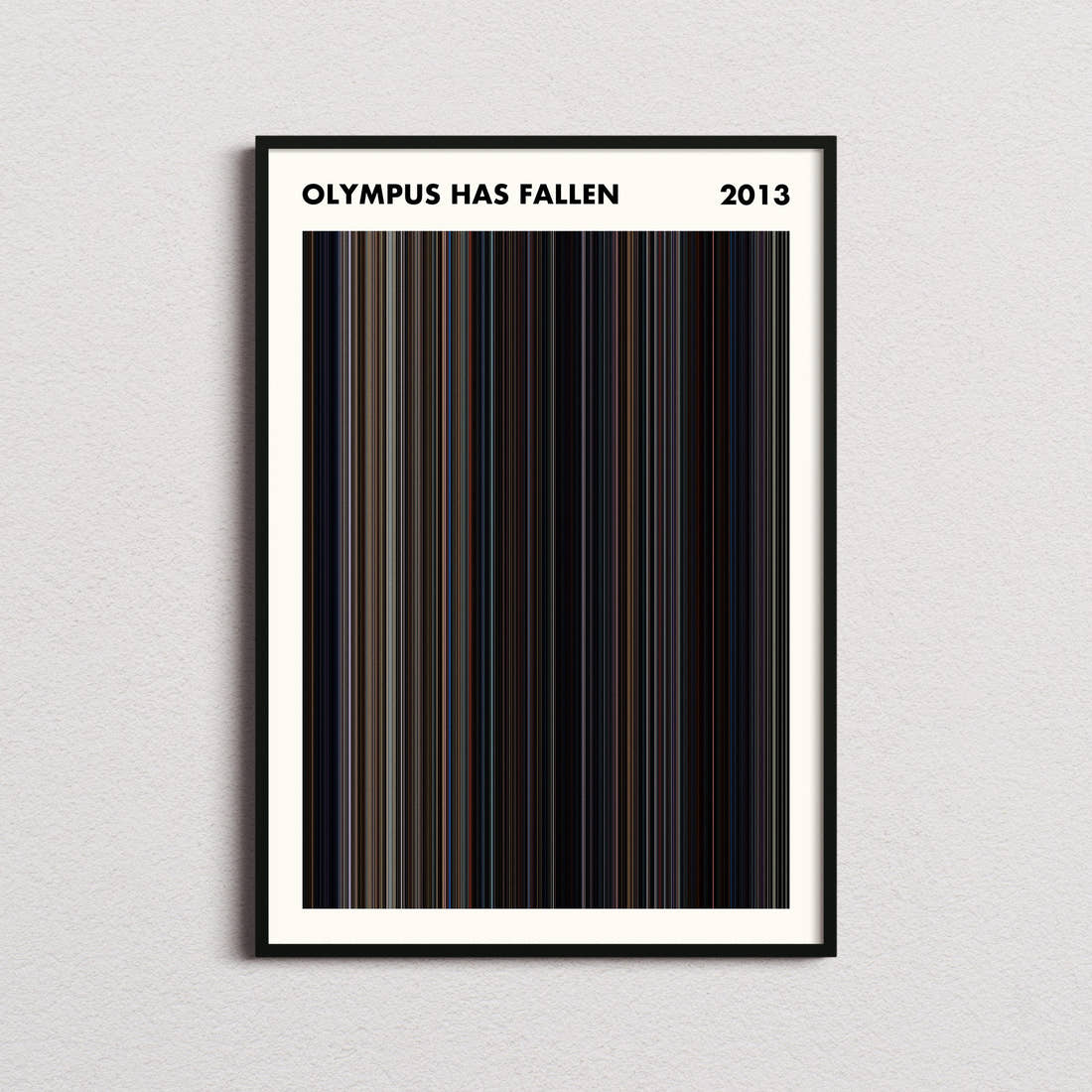 Olympus Has Fallen Movie Barcode Poster - Simplified