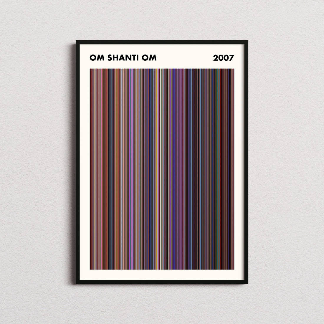 Om Shanti Om Movie Barcode Poster - Simplified