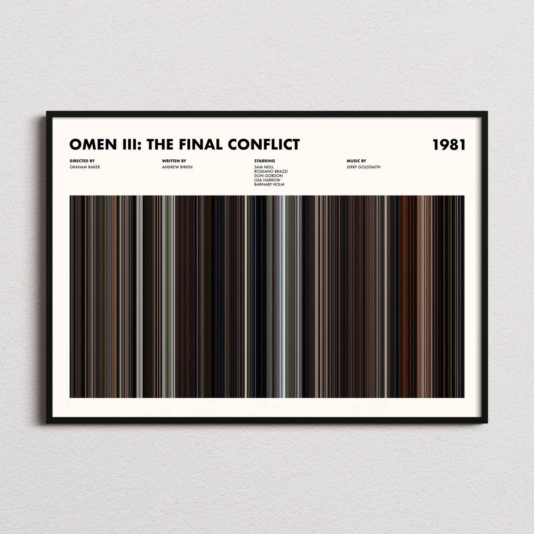 Omen III: The Final Conflict Movie Barcode Poster