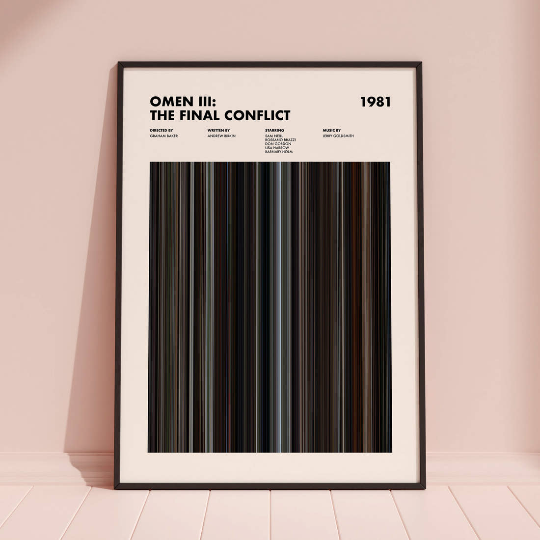 Omen III: The Final Conflict Movie Barcode Poster