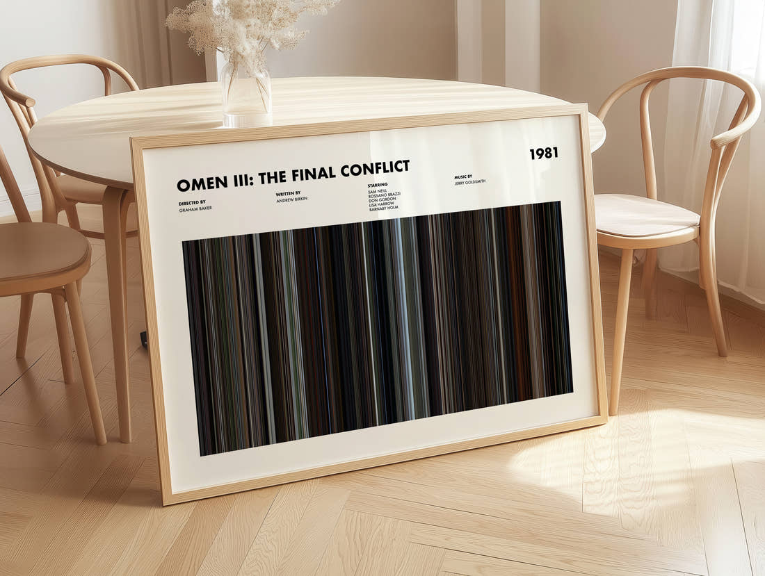 Omen III: The Final Conflict Movie Barcode Poster