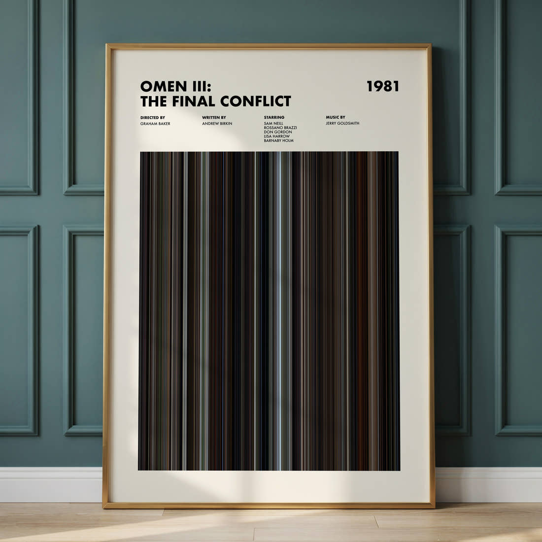 Omen III: The Final Conflict Movie Barcode Poster