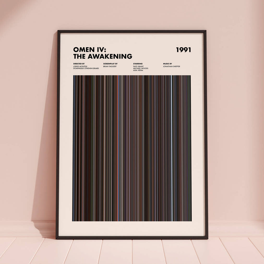 Omen IV: The Awakening Movie Barcode Poster