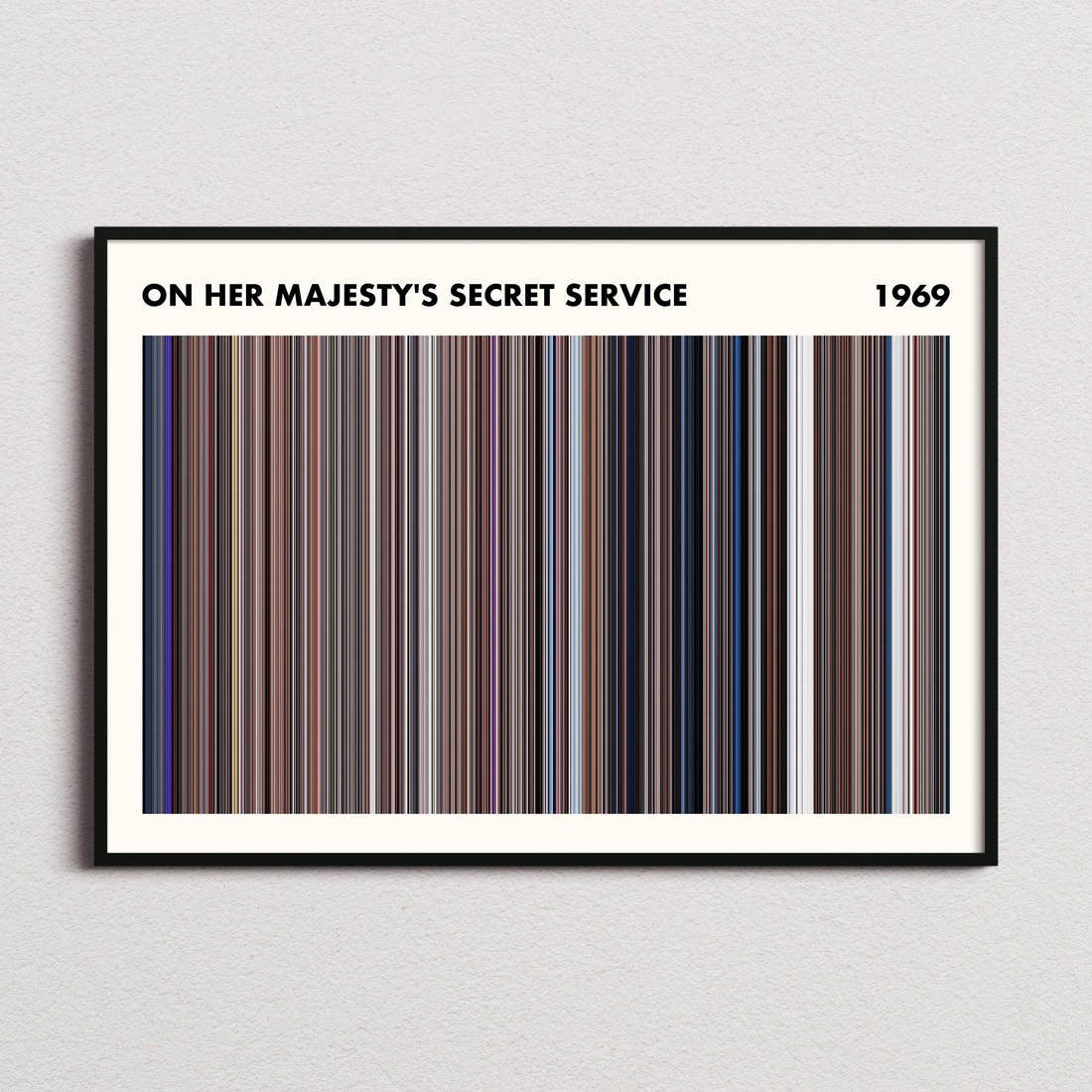 On Her Majesty's Secret Service Movie Barcode Poster - Simplified
