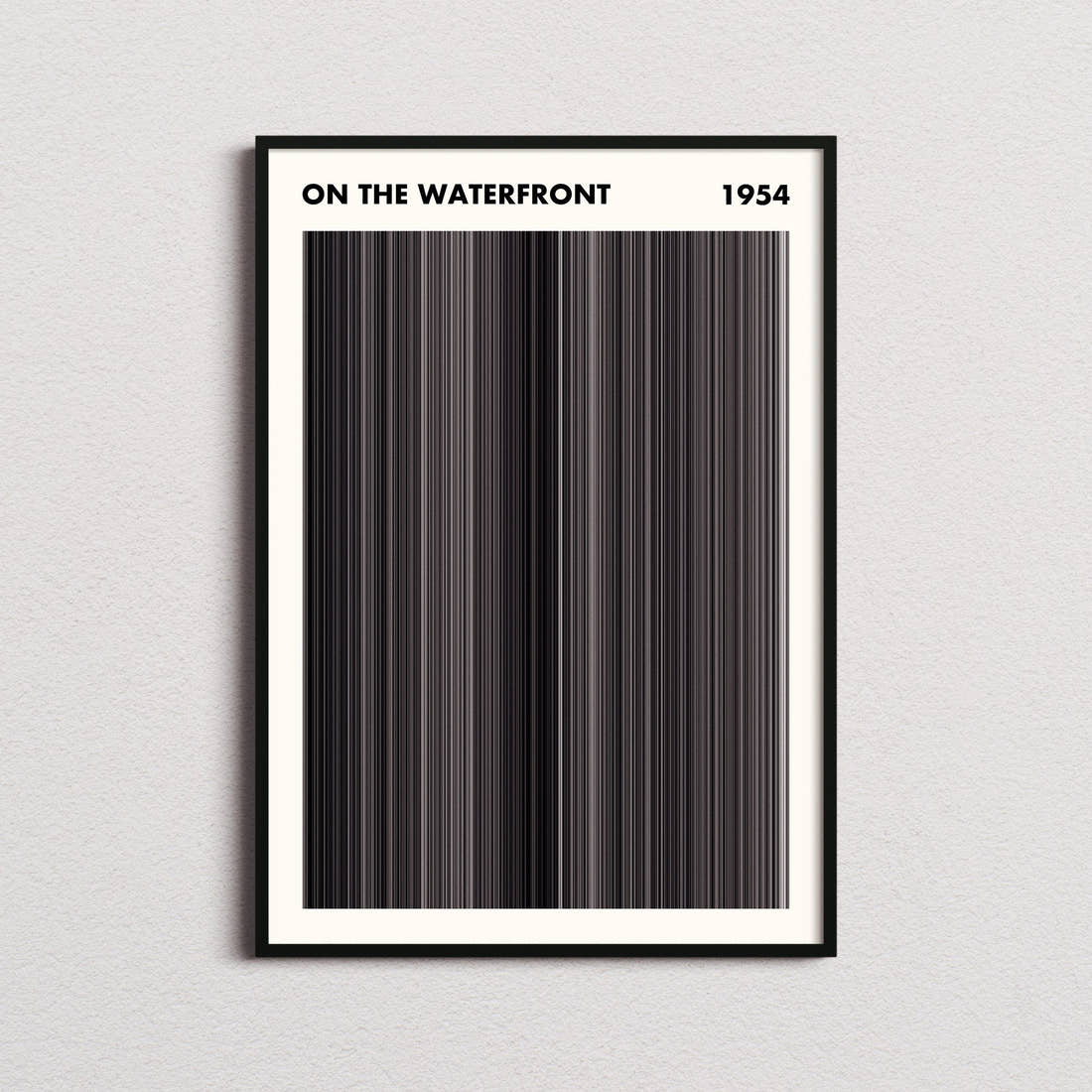 On the Waterfront Movie Barcode Poster - Simplified