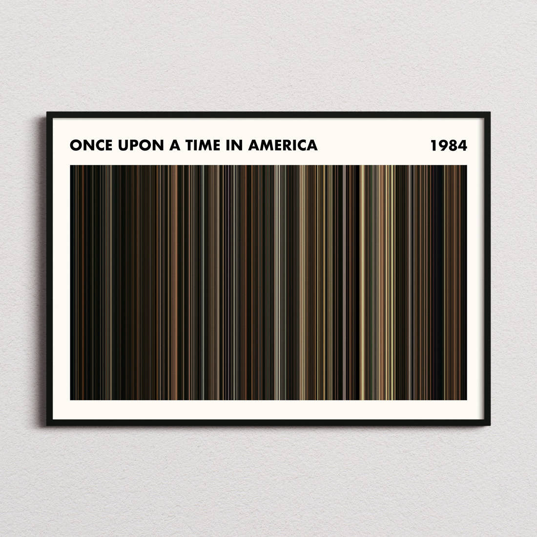 Once Upon a Time in America Movie Barcode Poster - Simplified