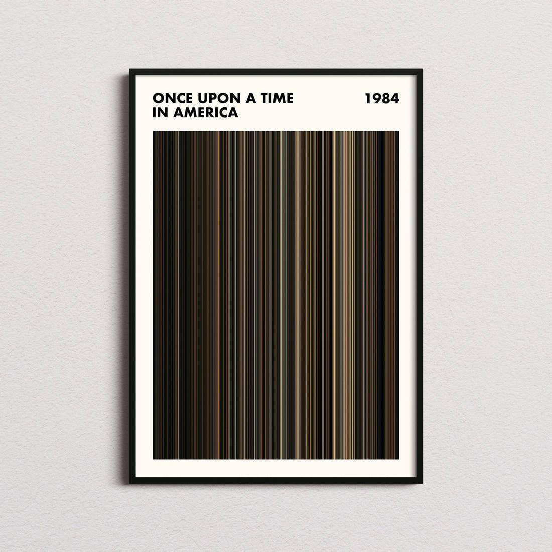 Once Upon a Time in America Movie Barcode Poster - Simplified