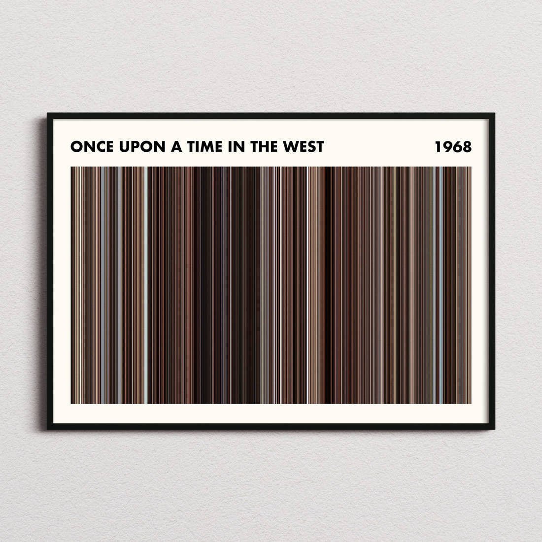 Once Upon a Time in the West Movie Barcode Poster - Simplified