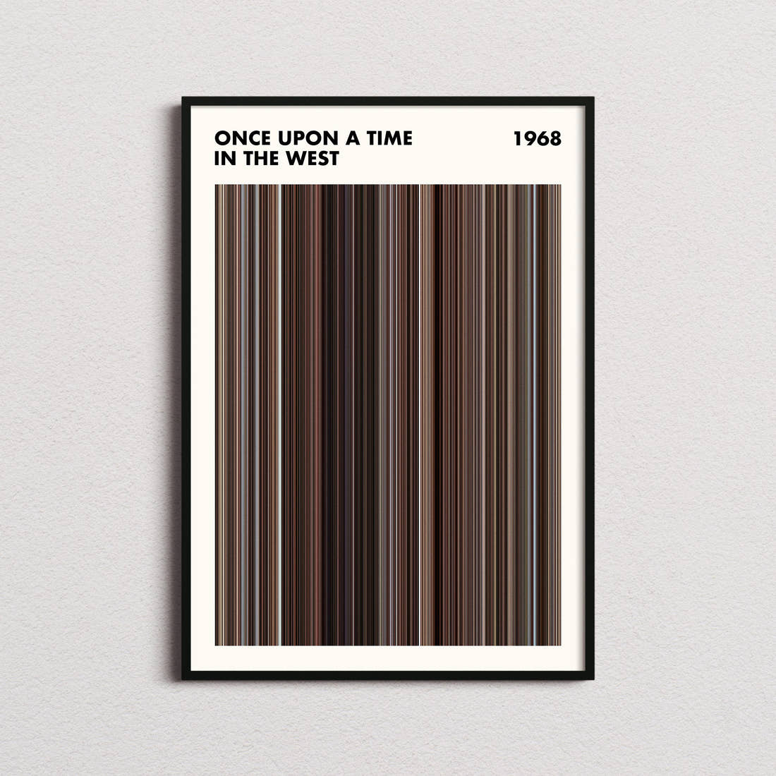 Once Upon a Time in the West Movie Barcode Poster - Simplified