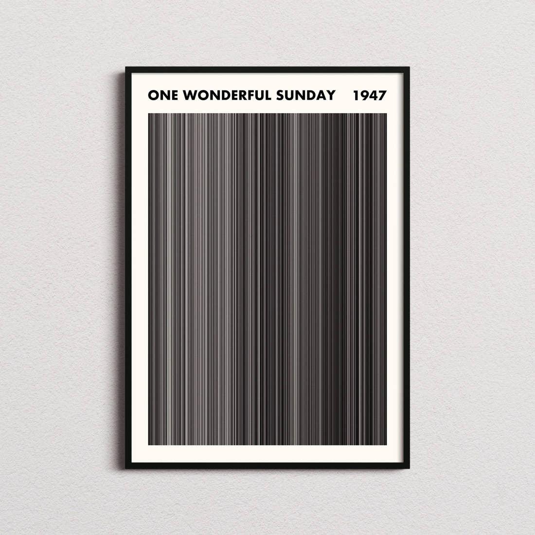 One Wonderful Sunday Movie Barcode Poster - Simplified